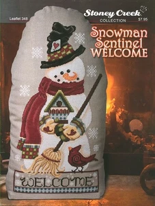 Stoney Creek Cross Stitch Chart book Snowman Sentinel Welcome - Picture 1 of 1