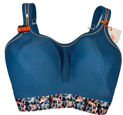 Sujetador deportivo Panache Sport para mujer sin aros EE. UU. 30 copa azul azulado talla B-J nuevo con etiquetas Foto 1 de 4