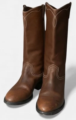 Ralph Lauren Colección Púrpura Etiqueta Marrón Botas Western Para Mujer Talla 7 B Italia Foto 1 de 4