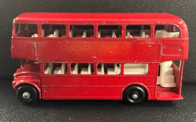 1961 Lesney Matchbox Routemaster Double Decker Bus #5 TOY Die-Cast Red VTG NICE! - Image 1 of 4