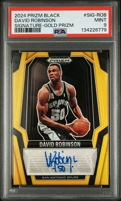 2024-25 Panini Prizm Black David Robinson True Gold Auto PSA 9  #/10! 🔥 - Image 1 of 2