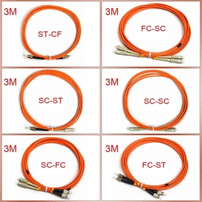 FIBER OPTIC PATCH CABLE 62.5/125 OM1 MULTIMODE ORANGE LC/UPC-SC/UPC - Image 1 of 4