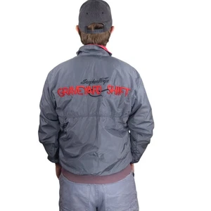 Vtg 90s Steven King Graveyard Shift Patagonia Bomber Jacket M Shelled Fleece - Picture 1 of 20