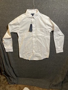 Tommy Hilfiger langärmliges weißes Button-Down-Hemd für Jungen Größe 14 neu mit Etikett - Bild 1 von 10