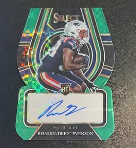 2021 PANINI SELECT RHAMONDRE STEVENSON RC AUTO #1/5 EMERALD GREEN DIE CUT *Read* - Picture 1 of 2