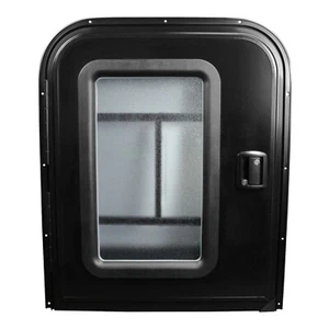 Brand New RV Camper Teardrop Driver Side Trailer Door 26" x 32" Black - Picture 1 of 6