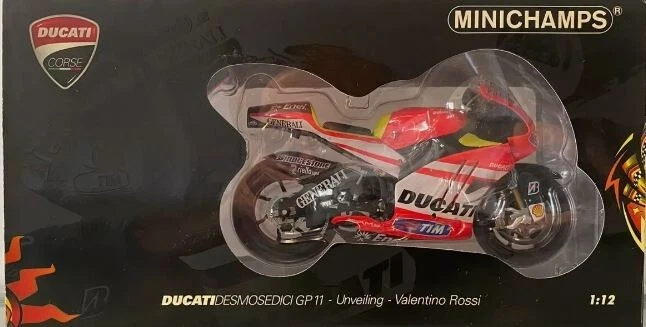 MINICHAMPS PMA 122110846 BIKE DUCATI DESMOSEDICI UNVEILING 2011 ROSSI 1/12 scale - Immagine 1 di 1