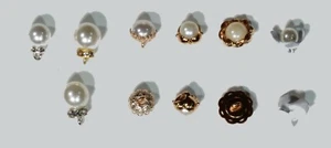 10 Stück Perle mit Metallschaft Kuppel Knopf Gruppe 1 (#1 - # 5) - Bild 1 von 18