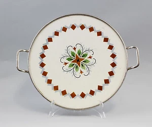 99845070 Keramik Tortenplatte Art déco Spritzdekor um 1920/30 - Bild 1 von 1