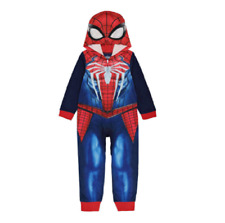 Spider-Man Kids' Hooded Blanket Sleeper Pajamas Size 10