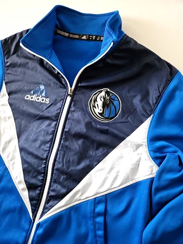 ADIDAS Authentic Dallas Mavericks Full Zip NBA Warm Up Track Jacket SIZE S Small Cover