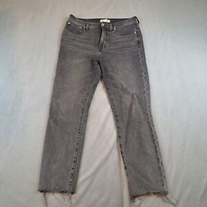 Madewell The Perfect Vintage Jean 28 (Measures 34X28) Faded Black Charcoal Wash