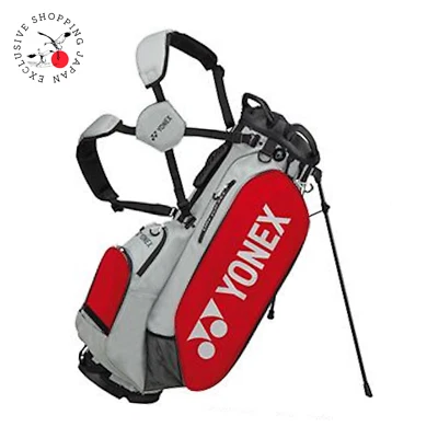 Yonex Golf Carry Stand Bag 9.5 x 47 5way Divider Lightweight 2.6kg Silver/Red - Image 1 of 4