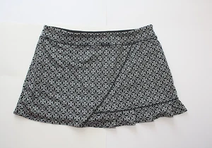 LOLA Skort / Swimsuit Bottom Black White Op Art / Ruffle ~ XXL Beach / Pool #03 - Picture 1 of 7