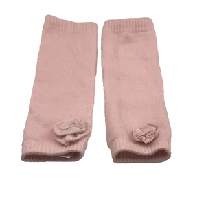 Baby Legs Pink Leg Warmers Infant Toddler One Size Crawling Rosette - Picture 1 of 5