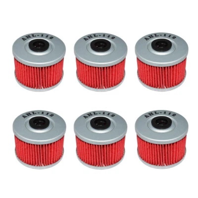 Paquete de 6 filtros de aceite para Kawasaki KX450F KLX450R KLX250S KLX300R Honda CRF250 CB300F Foto 1 de 4