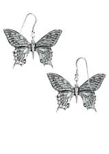 C6 Swallowtail Butterfly on Hook Earrings Sterling Silver 925 Stamped