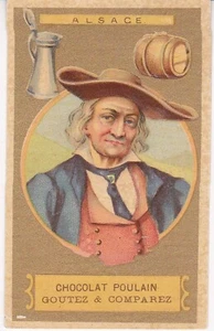 Chromo Chocolat Poulain L'Alsace - Bild 1 von 2