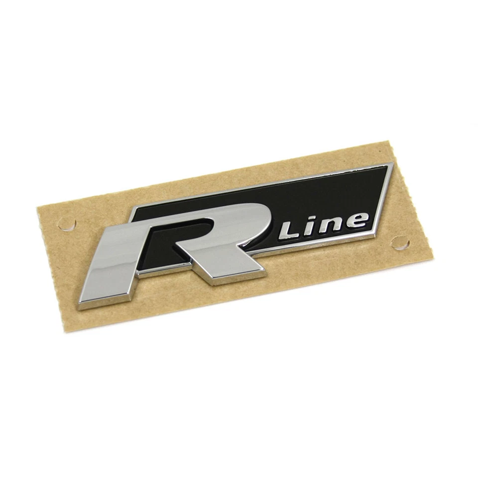 Original VW R-Line Schriftzug Aufkleber Plakette Emblem Karosserie Logo Tuning - Bild 1 von 2