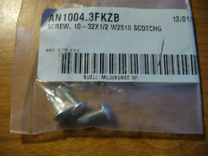 NOS OEM BUELL SCREW 10-32X1/2 W2510 AN1004.3FKZB 3PCS. - Picture 1 of 1