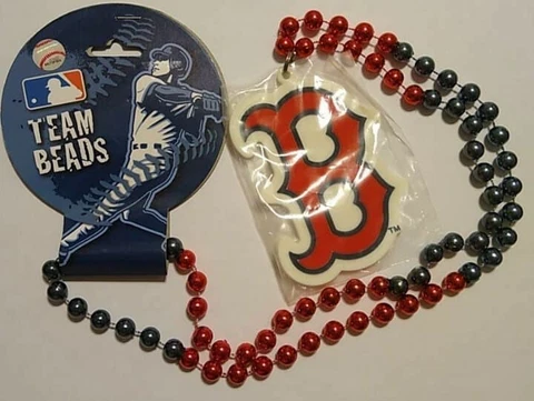 ๐ฅ Boston RedSox Baseball Mardi Gras Beads MLB Team Necklace Forever Collectible Cover