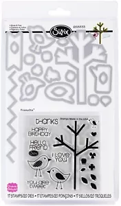 Sizzix Framelits Vögel & Baum 20 Stck. mit Briefmarken #658833 Einzelhandel $ 34,99 von S. Barnard - Bild 1 von 12