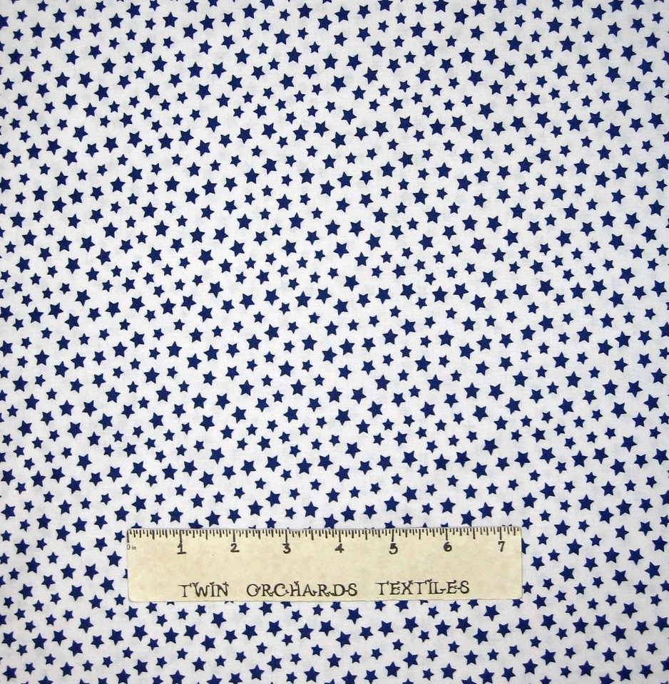 Patriotic Fabric - Blue Stars on White - Windham Basic Brights YARD Foto 1 de 1