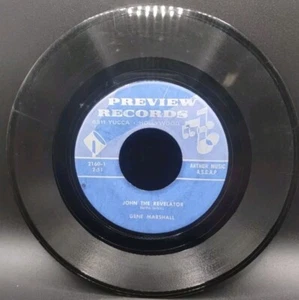 GENE MARSHALL: John The Revelator/The Spoiled Millionaire PREVIEW 7" 45rpm Rare - Picture 1 of 4