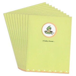 LOT OF 10 AMERICAN GREETINGS Baby Shower Invitation Cards + Envelopes, Cutie Pie - Picture 1 of 5