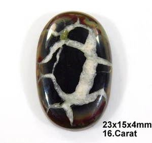 TÓDULO GRONATO SEPTARIO TELA DE ARAÑA NATURAL 16, QUILATES PIEDRA PRECIOSA CABUJÓN OVALADO V=0313 - Imagen 1 de 6