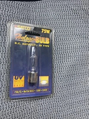 Satco S3432 1/Card 120V 75-Watt T4 DC Bayonet Base Light Bulb, Clear - Image 1 of 2