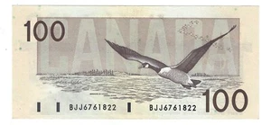 1988 Canada $100 Banknote Knight-Thiessen, BJJ, BC-60c UNC - Picture 1 of 2