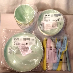 Kindergeschirr 36-teilig Ikea Kalas Verschiedene Farben *NEU* - Bild 1 von 11