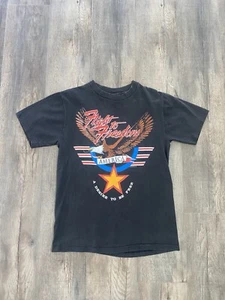 Camisa De Colección Eagle Motociclista EE. UU. Camiseta Negra 1989 Años 80 Harley Llamas Hombres Mediana - Imagen 1 de 14