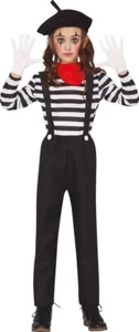 Fiestas Guirca 1920s Mime Artist Childrens Fancy Dress Costume Age 10-12 Years - Picture 1 of 2