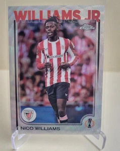 2024-25 TOPPS CHROME UEFA CLUB NICO WILLIAMS WAVE REFRACTOR #28 ATHLETIC CLUB - Picture 1 of 2