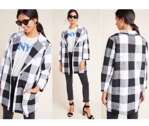 Anthropologie The Odells Plaid Cairo Jacket Tapestry Coat Long Blazer Medium - Bild 1 von 5