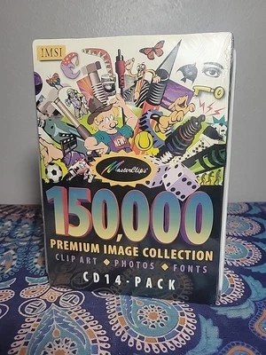Master Clips 150,000 Premium Image Collection Fonts Art CD 14 Pack 1997 - #106 - Image 1 of 3