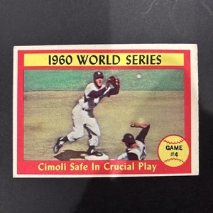 π₯1961 Topps #309 World Series Game #4 Cimoli Safe In Crucial Play EX - Picture 1 of 6