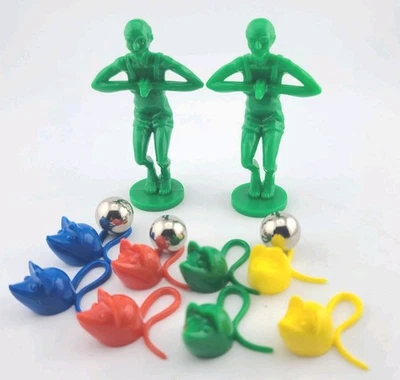 Milton Bradley Vintage Mouse Trap Game Replacement Pieces Mice Balls Diver 13pc - Image 1 of 4