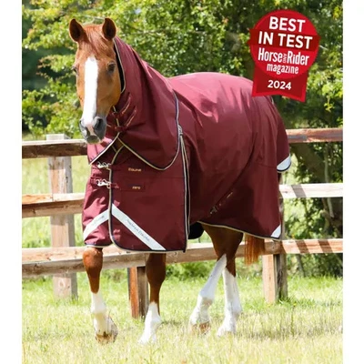 Premier Equine Buster Zero Turnout Rug With Classic Neck  Cover Burgundy - Image 1 of 4