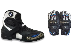 BMW Motorradstiefel Herren Rennschuhe Reitschuhe Herren Handschuhe Gratis - Bild 1 von 5