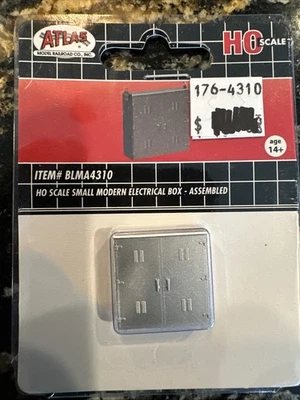 Atlas HO Scale #BLMA4310 Modern Electrical Box (Silver) 1:87 NIP - Image 1 of 3
