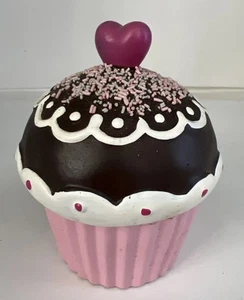 Kohl’s Cupcake Trinket Box Adorable Jewelry Holder 4” X 4.75” - Picture 1 of 9