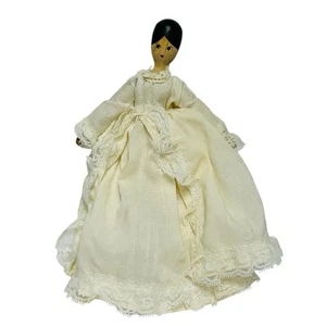 Vintage Penny Wooden Doll With Dress and Pantalettes 7 Inch - Picture 1 of 8