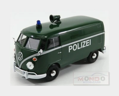 1:24 MOTORMAX Volkswagen T1 Type 2 Van Polizei 1962 Green MTM79574 - Immagine 1 di 2