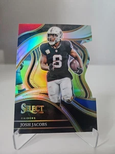 2023 Panini Select - Club Level Josh Jacobs #250 Red & Yellow Prizm Die-Cut - Bild 1 von 2