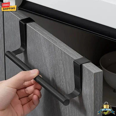 1件装柜外毛巾架-厨房和浴室免打孔悬挂杆 — 第 1/4 张图片