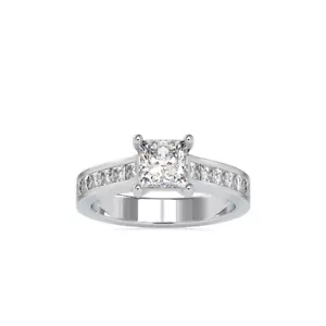 2.05ct G VS2 Princess Cut Lab Grown Diamond 10k White Solid Gold Engagement Ring - Picture 1 of 13