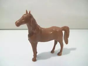 Figura de caballo de plástico marrón Tootsietoy, vintage - Imagen 1 de 4